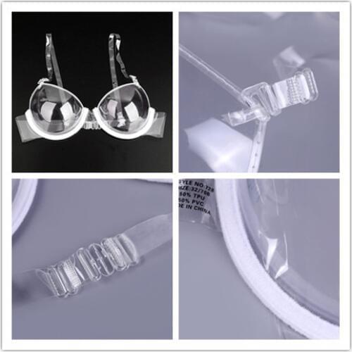 Women 3/4 Cup Transparent Invisible Bras Push Up Bra Seamless Ultra-thin Strap Clear Sexy Bras For Women Underwire Tempting Bras