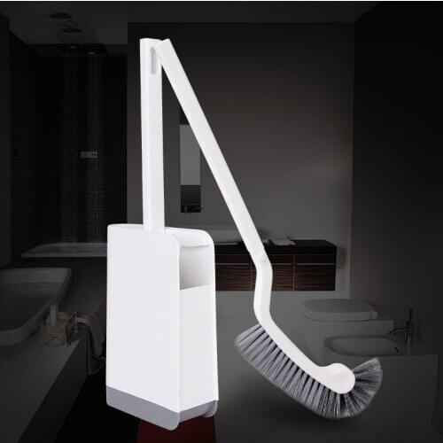 Cleaning Supplies Plastic Portable Toilet Brush Curved Accessories Arc-Shaped Corner Bathroom Long Handle Seamless Household