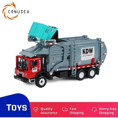 Conusea 1:24 Alloy Car Model Garbage Truck Vehicle Caterpillar Rubbish Tractor Model Toys for Boys Kids Car Toy Collection Hobby