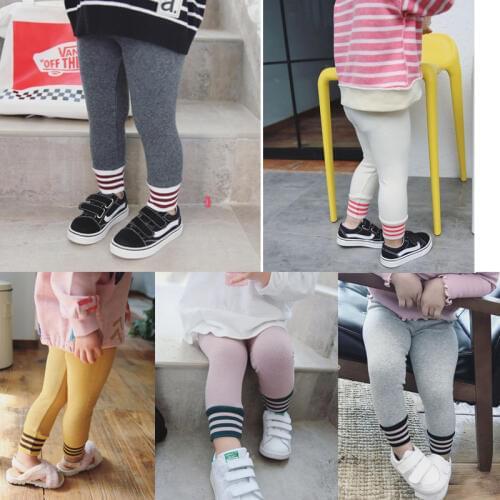 Childrens Wear Girl Leggings Kids Thin Pants 2018 Autumn Girls Wild Thread Foot Elastic Leggings Toddler Cotton Casual Trousers