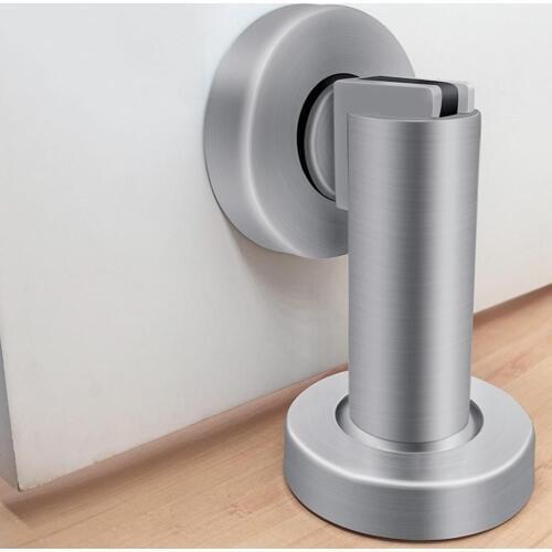 Door Stopper Magnetic Door Stopper Stainless Steel Holders Catch Floor Noiseless Doorstop Door Stopper Protecting Door Function
