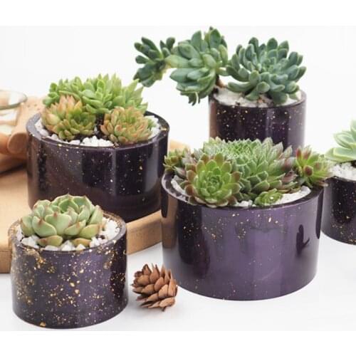 Diy Cylindrical Flower Pot Mold Multipurpose Handmade Crafts Silicone Mould For Home Kitchen Bar @ls