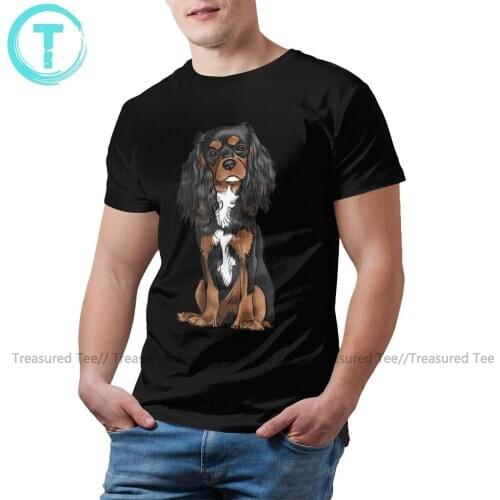 Spaniel Puppy T Shirt Cavalier King Charles Spaniel T-Shirt Graphic Fun Tee Shirt Beach Mens Tshirt