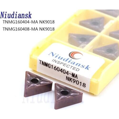 10Pcs TNMG160404 MA NK9018 TNMG160408 MA NK9018 Carbide Inserts CNC Lathe Tools Turning Inserts Stainless Steel Turning Tools
