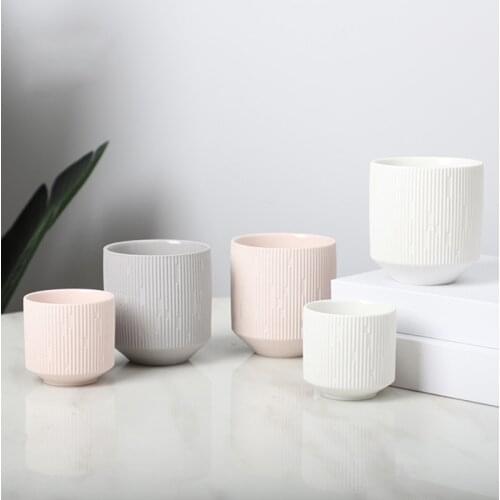 2pcs/lot Nodic Style 200ml Ceramic Candle Jar 7x7x7cm DIY Candle Cup White Grey Soy Wax Candle Container Scented Candlestick Cup