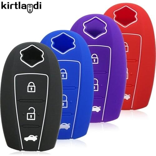 Kirtlandi 3 Buttons Key Cover Case Holder Keychain for Suzuki Grand Vitara 2020 for SUZUKI Alivio Kizashi Swift Sport Protective