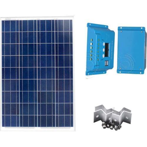 100W 12V Solar Panel Kit Solar Charge Controller 12v /24v 10A Photovoltaic System 12v Solar Battery Charger Camping Motorhome