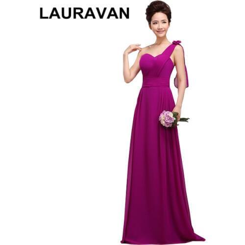 2020 robe de bal corset bridesmaid dress one shoulder deep purple royal blue red formal gown for girls formal dresses under 100