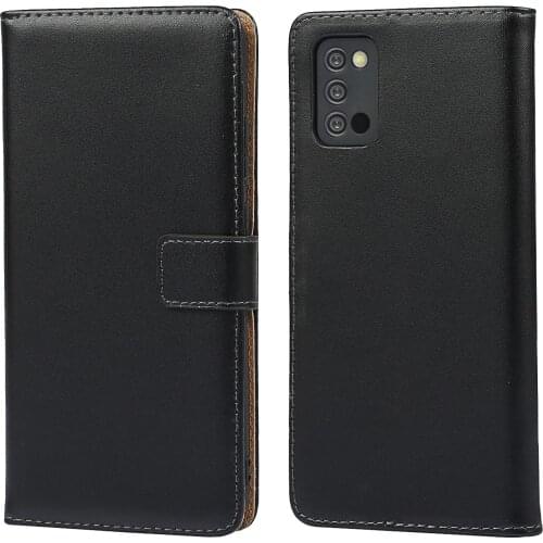 Leather Case Wallet Flip Cover Case Fitted Case for Samsung Galaxy A02S A025F holster protective phone shell retro business GG