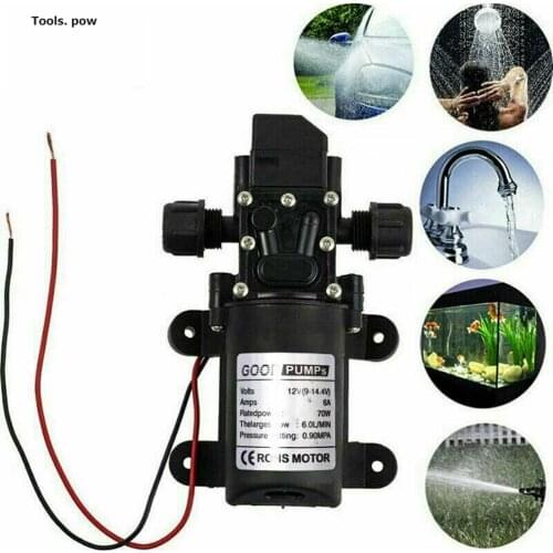 12V Water Pump Diaphragm Self-priming Pump 130psi High Pressure Pump with Automatic Awitch for Aquarium, Fish Tank
