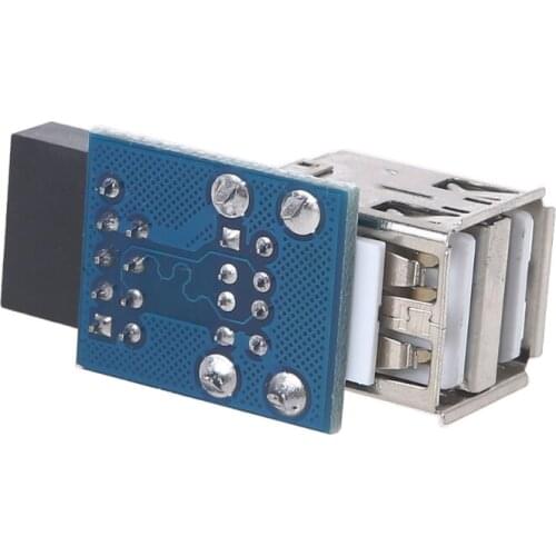 YYDS Mini Internal PC USB 2.0 2 Port 9 Pin Female To Female Adapter Converter Motherboard Cable Extender Converter