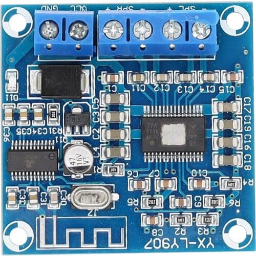 1 PCS Bluetooth Power Amplifier Module TPA3116D2 Digital Power Amplifier Board Dual Channel Stereo 50W*50W DC 12-24V