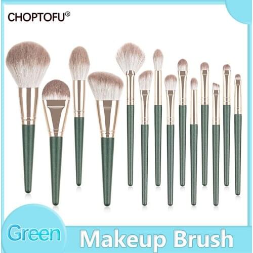 11-14pcs Makeup Brushes Set Pearl Green / Rose Pink Professional Make Up Brush Foundation Beauty Pens-make Up Tool
