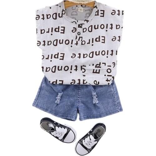 New Summer Baby Girls Clothes Children Letter Casual Vest Shorts 2Pcs/Sets Infant Sports Costume Boys Clothing Kids Tracksuits