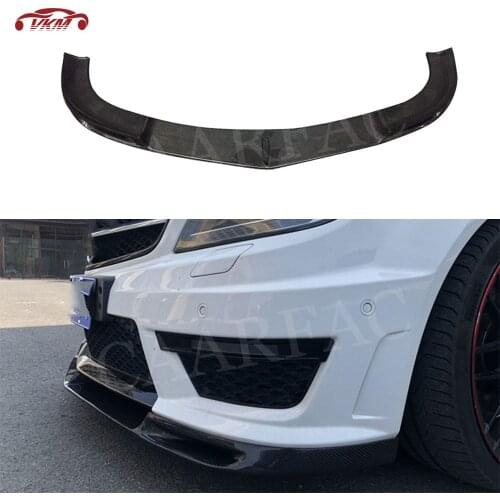 For W204 Carbon Fiber Front Lip Spoiler Splitters Flaps for Mecedes Benz C Class W204 C63 AMG 2012-2014 Head Bumper Chin