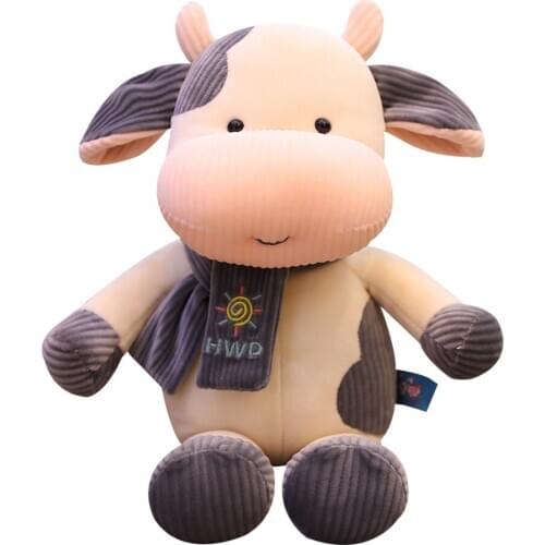 35/50/70cm New Cute Soft Cow Cattle Plush Toy Kawaii Stuffed Animals Plush Doll Cartoon Toy Sleeping Pillow Gift for Children