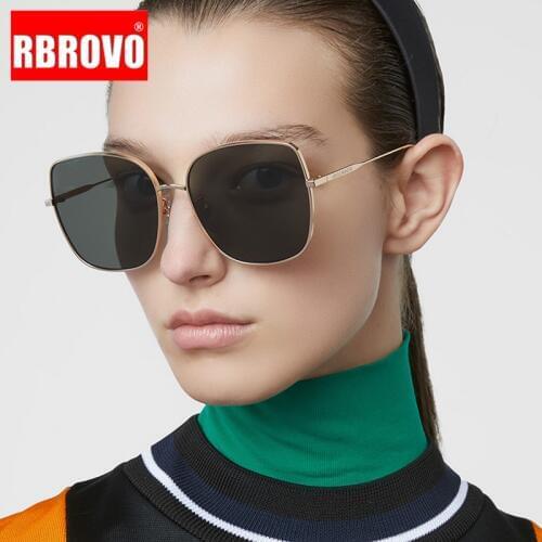 RBROVO Square Oversized Sunglasses Women Vintage Glasses Women/Men Brand Designer Sunglasses Women Retro Oculos De Sol Feminino