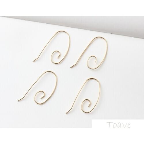 10pcs Maintains Color Copper Plated 18 K Real Gold Ear Stud Earrings Ear Hanging DIY Ornament Material Accessories