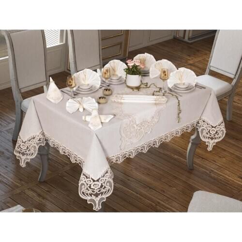 Aleph Table Cloth 26 Piece Cream CD161883