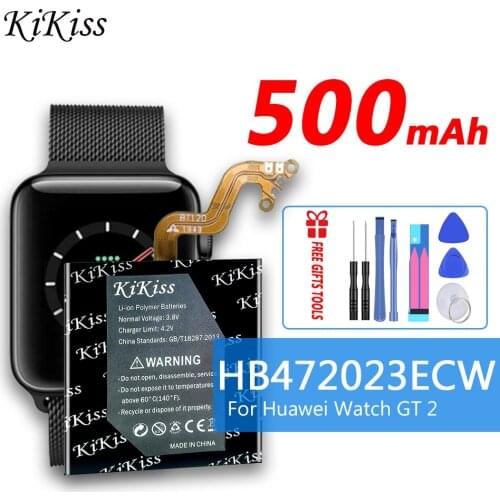 Original KiKiss Replacement Battery HB472023ECW for Huawei Watch GT2 GT 2 WatchGT2 42mm Rechargeable Battery 500mAh