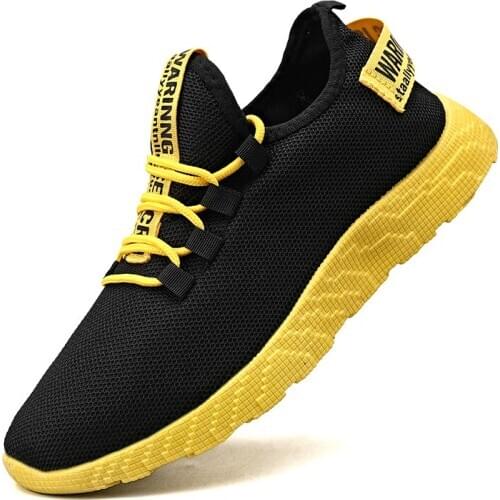 Summer Autumn Men Light Running Shoes High Quality Outdoor Sports Shoes For Men Sneakers Breathable gym Sports Shoes yellow