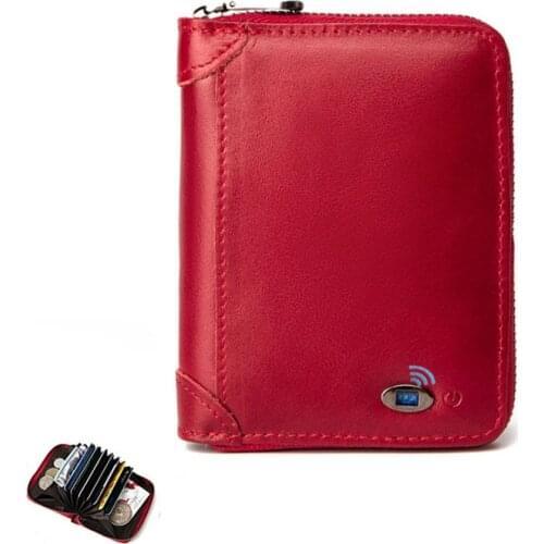 Smart Wallet Bluetooth Man Women Zipper Coin Purse Card Holder Wallet Credit Mini Lady Wallets Short Male Purses