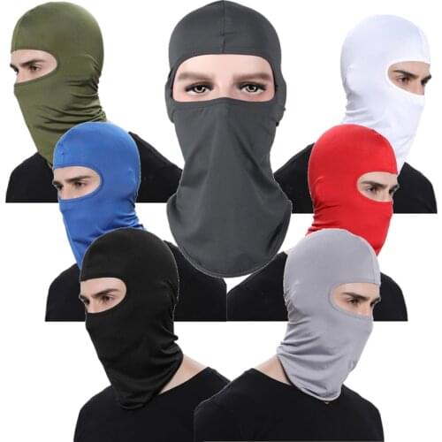 Cycling Caps Summer Sun Ultra UV Protection Thin Motorcycle Face Mask Cycling Balaclava Full Cover Face Mask Hat lycra Ski Neck