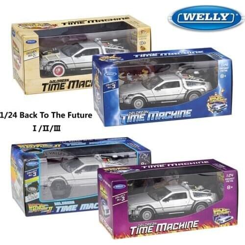 WELLY 1:24 Movie (Back to the Futur car alloy car model simulation car decoration collection gift toy Die casting model boy toy