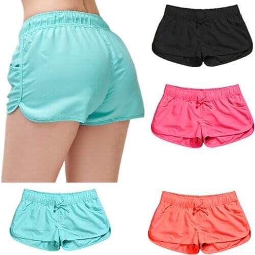 GAOKE New 2021 Summer Casual Shorts Women Fit Solid Available Shorts Loose Elastic Waist Breathable Women Fashion Shorts