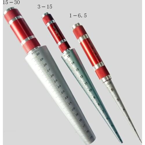 1-6.5mm 3-15mm 15-30mm 30-45mm Conical feeler gauge taper cone cylinder gauge for measuring hole size diameter taper gauge
