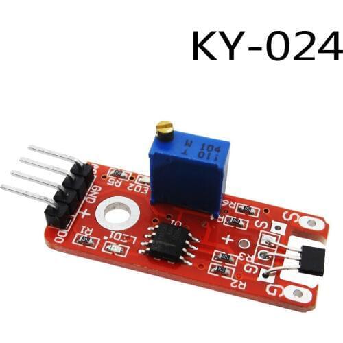 10pcs/lot KY-024 Linear Magnetic Hall Switches Speed Counting Sensor Module for diy Starter Kit KY024