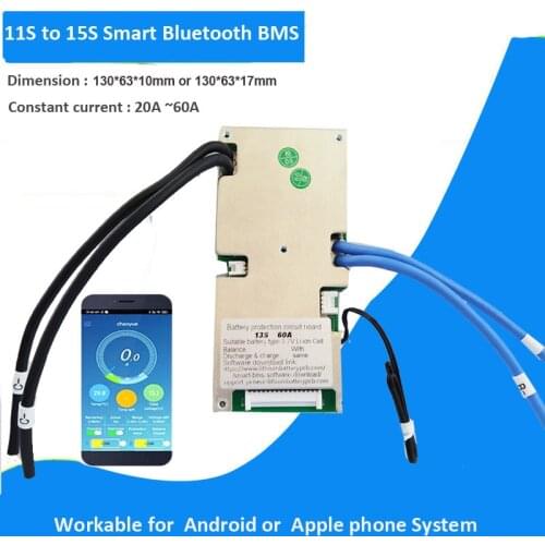14s li ion 58.8V Smart bms with 30A or 60A constant current RS485 UART communication software BMS