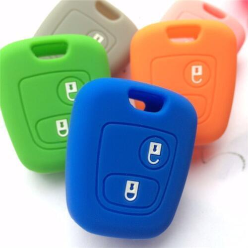 2 Button Silicone Rubber Car Key cover Case For Citroen C1 C2 C3 Pluriel C4 C5 C8 Xsara Picasso car key