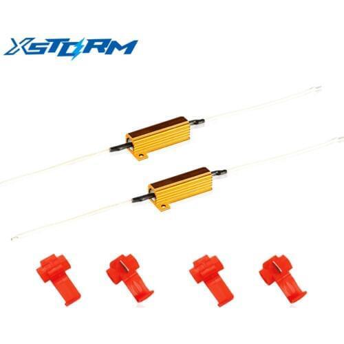 2PCS LED Bulb Decoder Load Resistor 50w 6ohm Canbus Error Canceller Adapter 12V Resistance Flash Indicator Controller