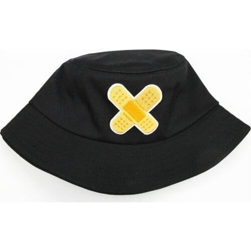2021 Cross Sticker Embroidery Cotton Bucket Hat Fisherman Hat Outdoor Travel Hat Sun Cap Hats for Men and Women 167