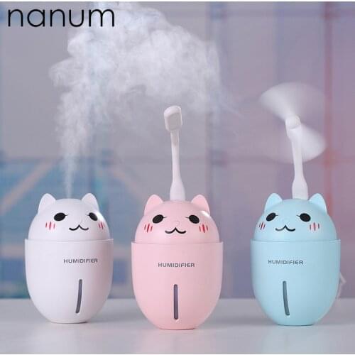 3 in 1 Y1 Cute Pet Humidifier Essential Oil Diffuser Aroma Lamp Aromatherapy LED Night Light USB Fan Air Freshener