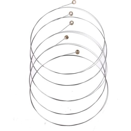 5Pcs Silver Tone Steel Strings E-1 for Acoustic Guitar Strings