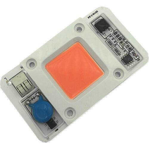 5 pcs AC220V LED Plant Growth AC220V 50W LED Full Spectrum 380-840nm COB Chip for Promoting Plant Growth Landscape Illumination