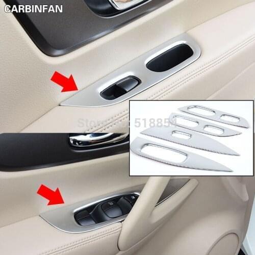 Car Styling ABS Chrome Door Armrest Frame Cover Sticker Trim Sticker For Nissan X-Trail 2014 X Trail