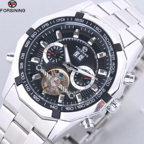 Relogio Masculino FORSINING Mens Self-Wind Tourbillon Mechanical Watches Water Resistant Automatic Skeleton Watch Men Relojes