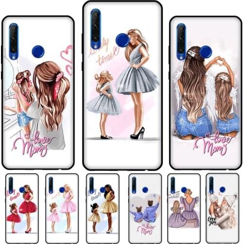 Super Mom Baby Girl Son Daughter For Huawei Honor 10i 10X 8 9 10 Lite 8X 9X 6A 8A 9A 8S 9S 7C 7A 4C 6C 20 Pro Phone Case