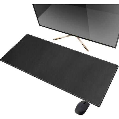 Black Large Gaming Mouse Pad 90X40CM PU Leather Computer Desk Mat Waterproof Mouse Pad Office Desk Pad Writing Pad