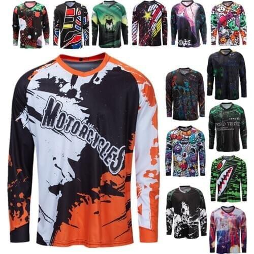 Motocross Jersey Mountain Bike mtb Jersey Long Sleeve Downhill Bicycle Shirt For Men Off Road Motorcycle Sportwear BMX Cycling