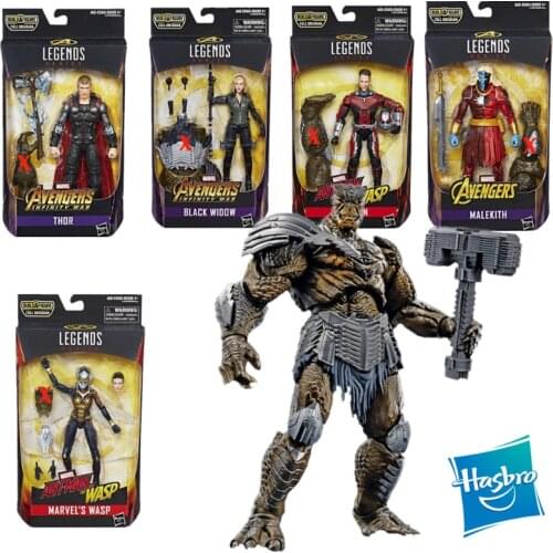 Hasbro The Avengers Thor Black Widow Ant-Man Wasp Black Dwarf Black Knight 6Inch Action Figure Model Toys Birthday Present