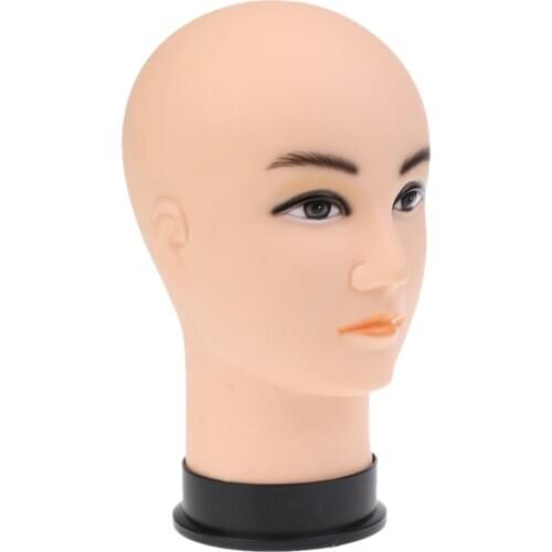 1 Piece Skin Color Male Head Model Wig Hair Hat Glasses Headscalf Scalf Display Stand Mannequin