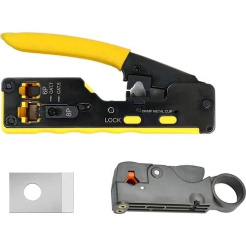 New RJ45 Pliers Crimper CAT5 CAT6 CAT7 CAT8 Networktools Ethernet Cable Stripper Clamp Tongs Crimper Crimping Tools Set