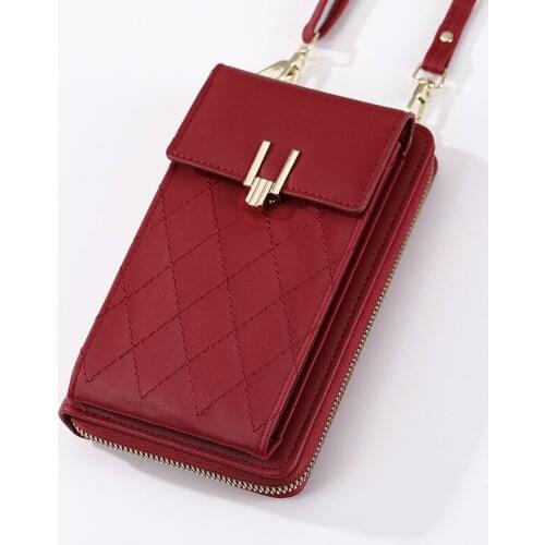 New Female Vertical Style Solid Color Wallet Fashion Soft Leather Large Capacity Ladies Coin Pocket Women Casual Messenger Bag