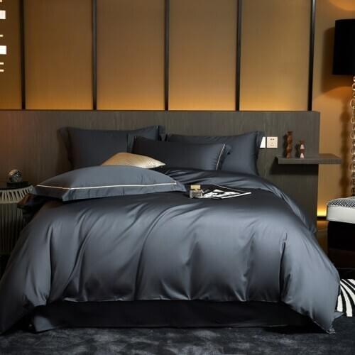 Solid Color 4/5/7Pcs Duvet Cover set Luxury 1000TC Egyptian Cotton Soft Silky Bedding Set Bed Sheet Pillowcases Comforter Cover