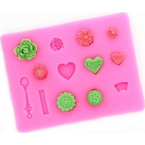 P306 dessert silicone mold wagh cake cupcake cake love grid waffles dessert mold