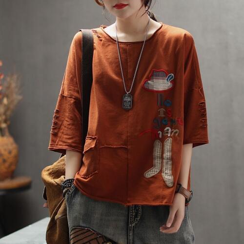 QPFJQD Women's Silk T-Shirts
